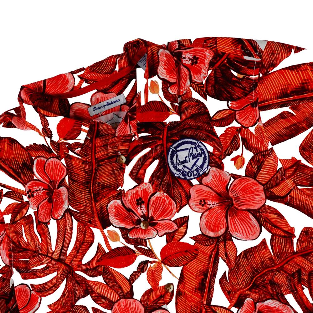 Tommy Bahama Silk Floral Johnny Bench Golf Hope Warriors Hawaiian Shirt XL NWT
